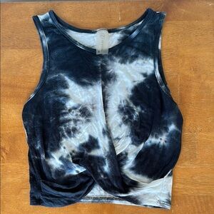 Altar'd State Black and White Crop Tank Top